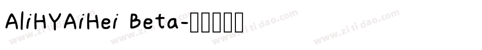 AliHYAiHei Beta字体转换